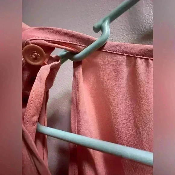 NWT | Sonia Rykiel 100% Silk A-Line Colorblock Dress | Cyclamen & Blush | Size 4 - Picture 3 of 7